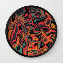 COLORFUL PATTERN ORANGE SPLASH Wall Clock | Liquid, Modern, Splash, Abstractpattern, Colorfulmodern, Randompattern, Abstractmodern, Graphicdesign, Colorfulsplash, Colormix 