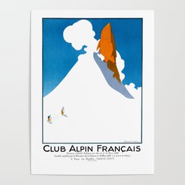 1920 FRANCE French Alpine Club Poster Poster