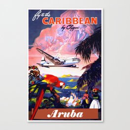 Fly to the Caribbean - Aruba Canvas Print