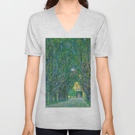 Gustav Klimt - Avenue in the Park of Schloss Kammer V Neck T Shirt