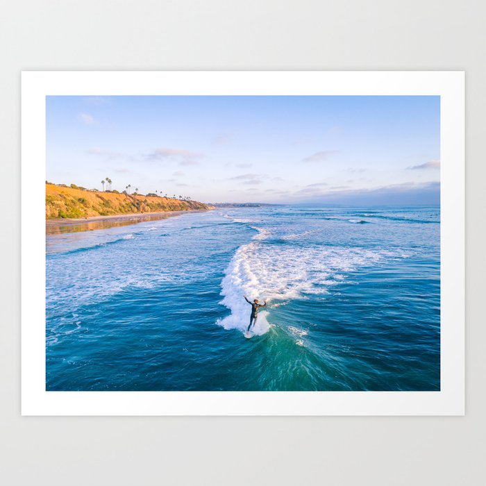 Surfing in Paradise Art Print