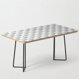 Smiley Faces On Checkerboard (Grey & White)  Coffee Table