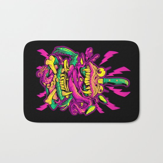 BEASTBURGER 2: ELECTRIC BURGERLOO Bath Mat