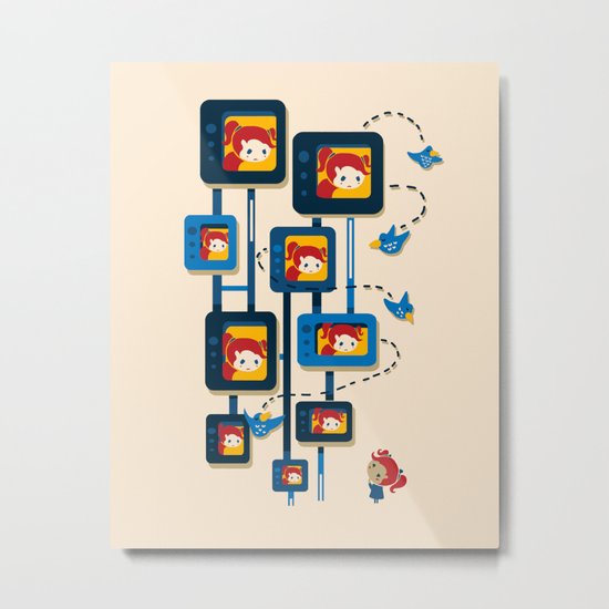 Me, Myself, and Some Birds Metal Print