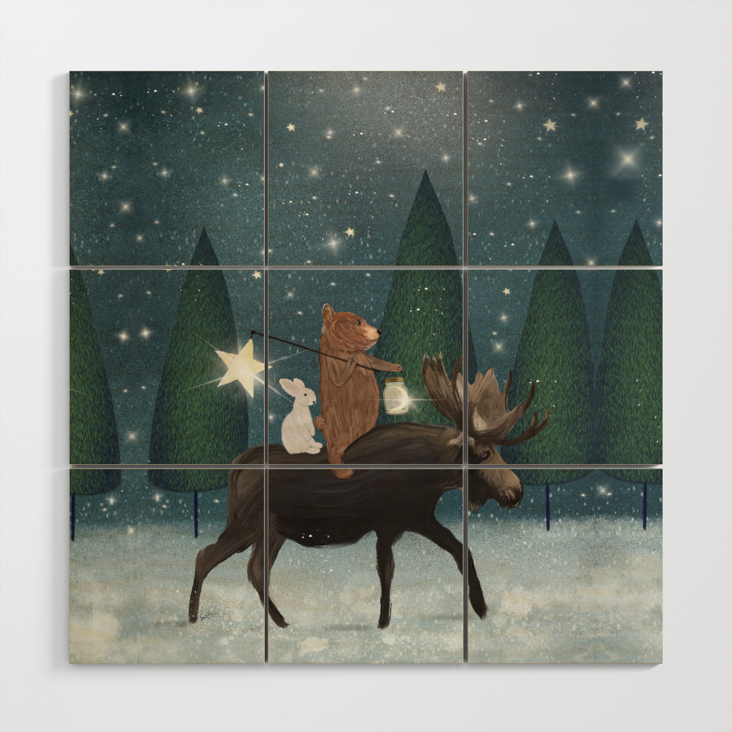 The Elder Moose Wood Wall Art By Bribuckley Society6