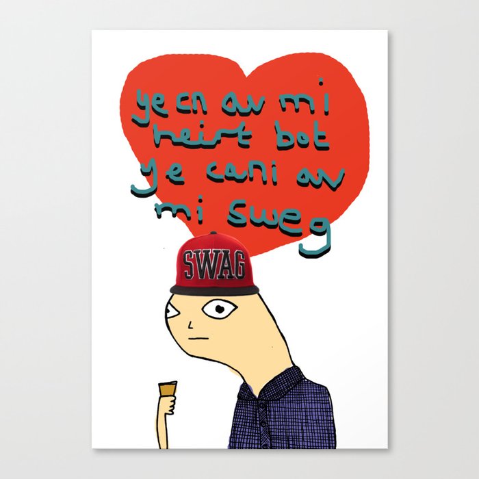 Valentine message from Dilbet Canvas Print