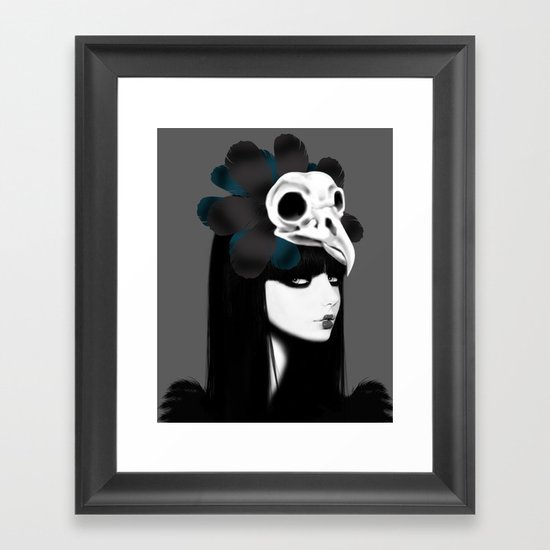 dark bird (lady bird) Framed Art Print