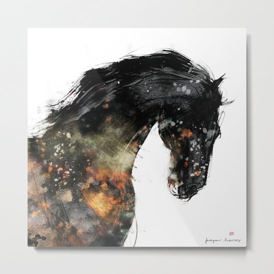 Horse portrait (Distant Galaxy) Metal Print