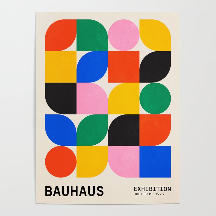 BAUHAUS 06: Exhibition 1923, Mid Century Series Poster by ayeyokp