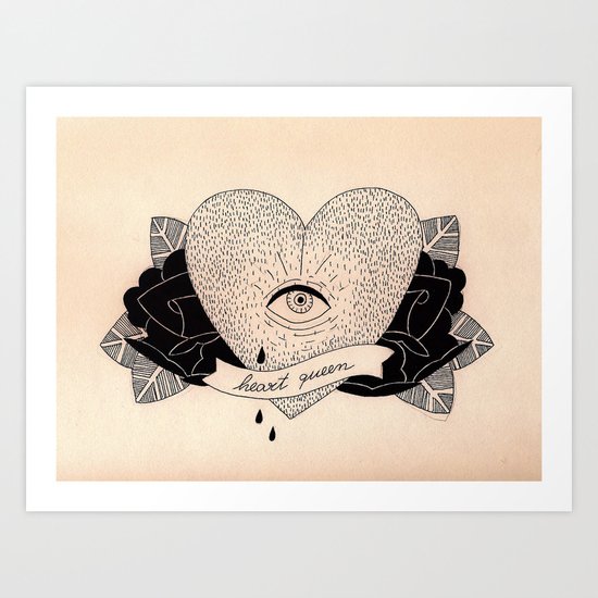 Heart Queen Art Print