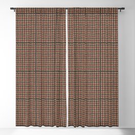 Vintage Brown Houndstooth Tweed  Blackout Curtain