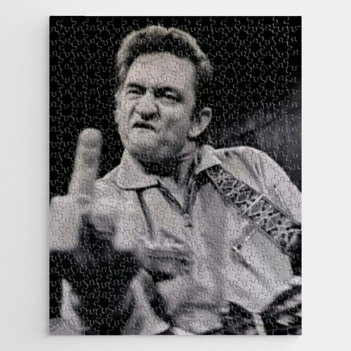 Johnny#Cash Flipping the Bird Premium Paper Poster Jigsaw Puzzle