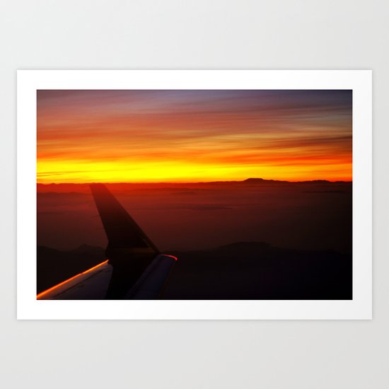 Sunset at 30,000 Feet Art Print