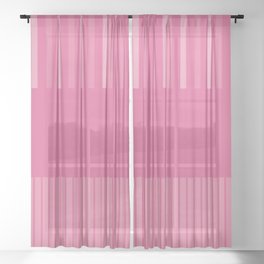 Colour Pop Stripes - Pink Sheer Curtain
