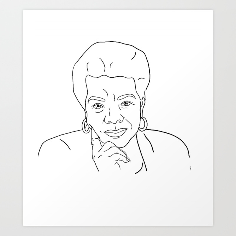 Maya Angelou Art Print By Paige Elizabeth Warmington | Society6