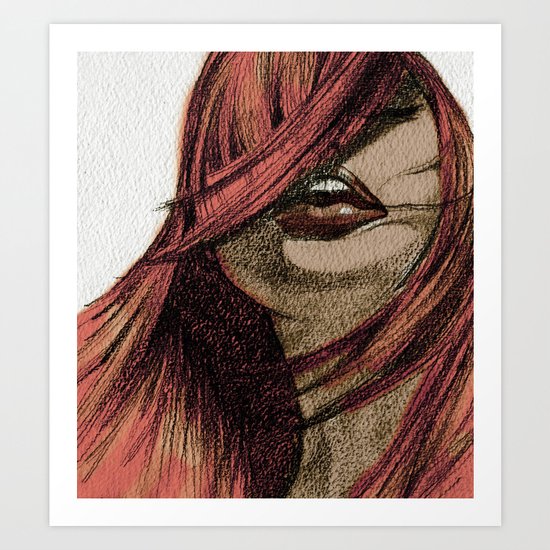 redhead Art Print