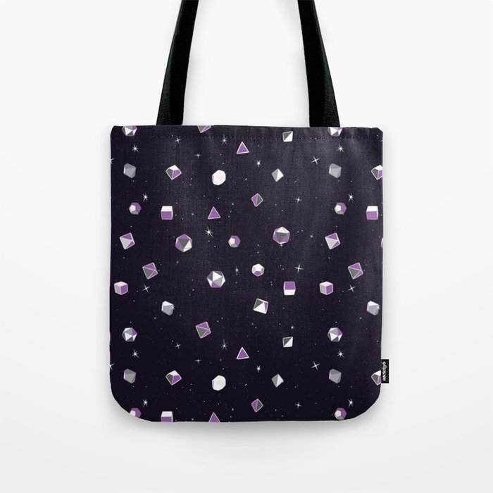 Polyhedral Dice- Purple Nebula Tote Bag