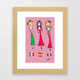the neighborhood ladies Framed Art Print