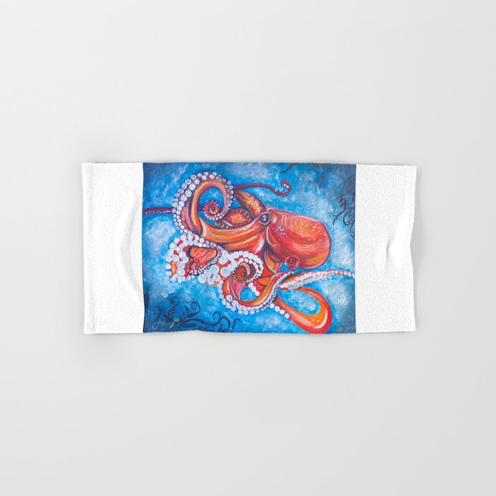 Colorful Octopus Hand & Bath Towel