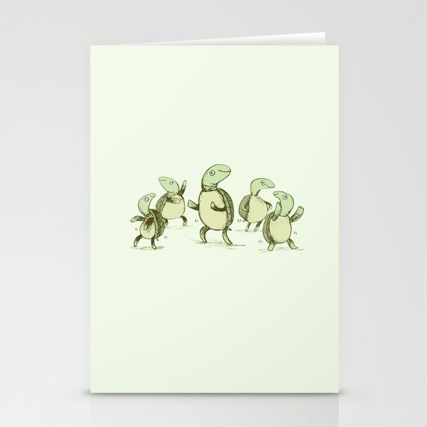 Dancing Turtles Stationery Cards