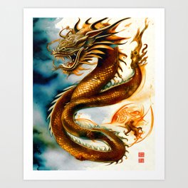 2024 Year of the Dragon Art Print