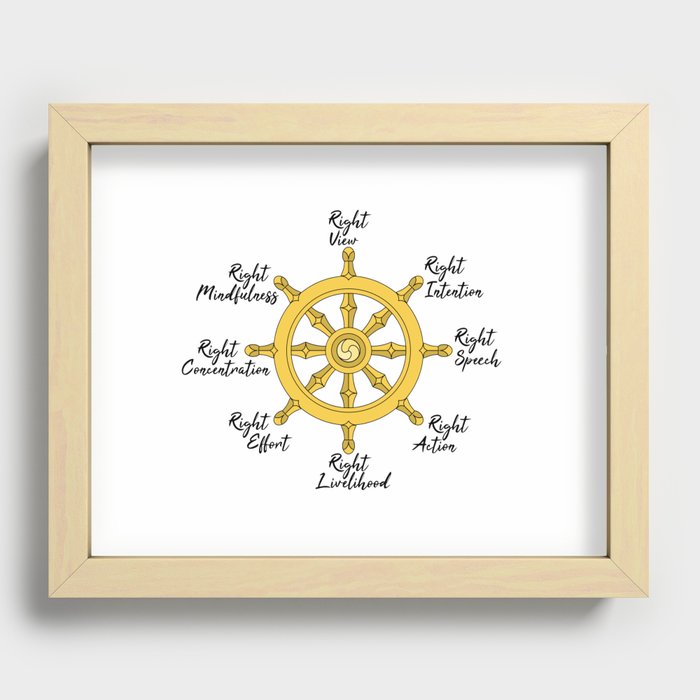 The Noble Eightfold path Recessed Framed Print