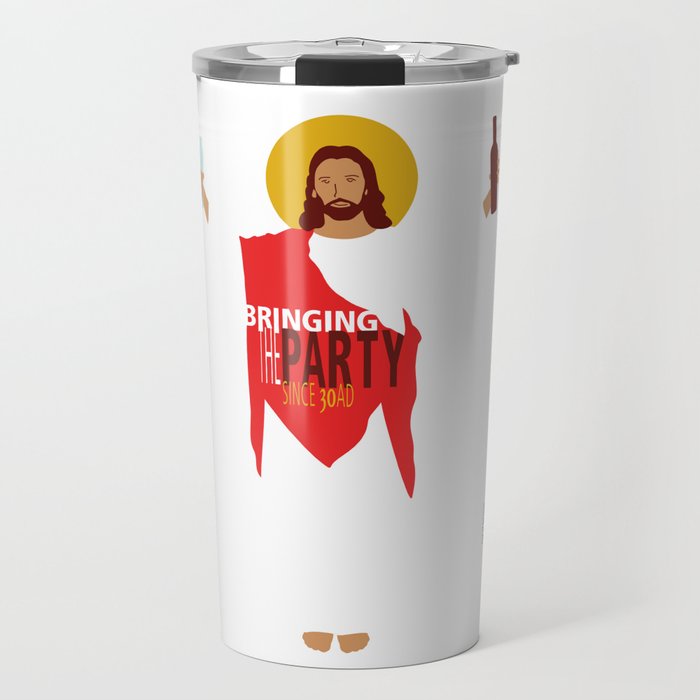 Party Jesus Turns Water Into Wine Travel Mug