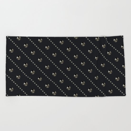 Illustration . "Scattering of black Diamonds." Beach Towel