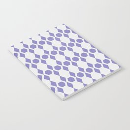 Lavender and White Honeycomb Pattern Notebook