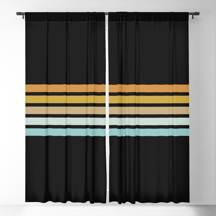 Retro Sunshine Stripes Blackout Curtain