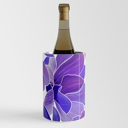 Modern hand painted lilac lavender watercolor floral Wine Chiller