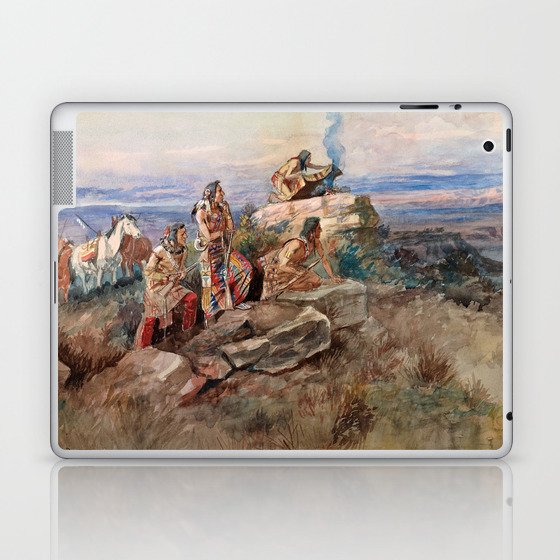 Smoke Signal, 1896 by Charles Marion Russell Laptop & iPad Skin