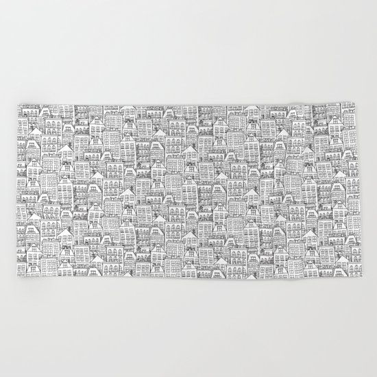 urban winter Beach Towel