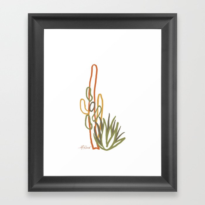 Beach Cactus Framed Art Print