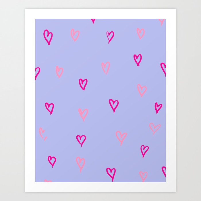 Tiny hearts Art Print