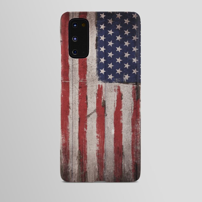 Wood American flag Android Case