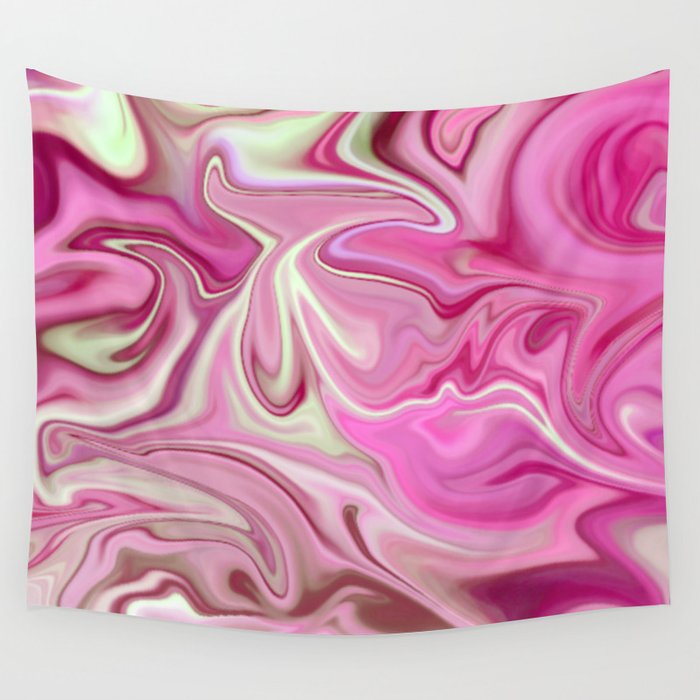 Shades of Pink & White Pastel Pattern Wall Tapestry