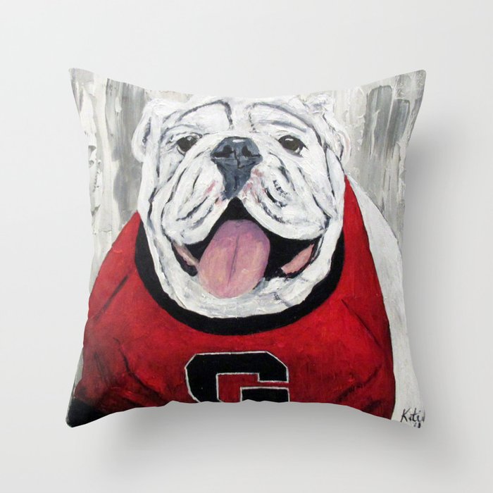 UGA Bulldog Throw Pillow