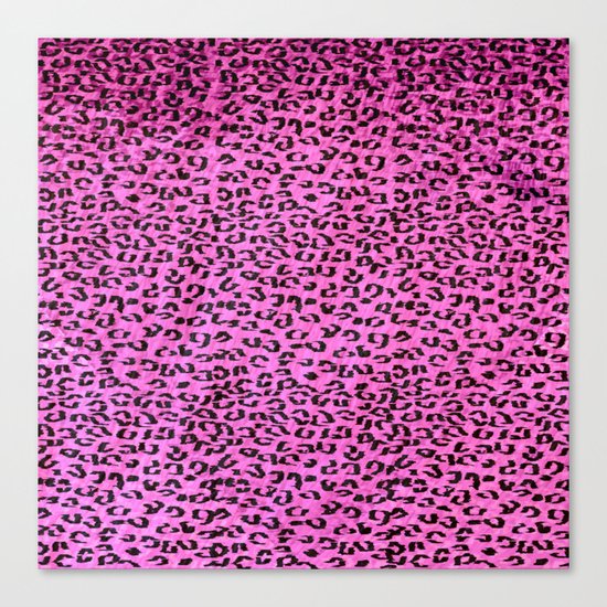 Pink Leopard Spots Canvas Print
