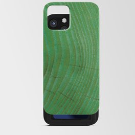 Green wood iPhone Card Case