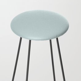 Pale Pastel Blue Solid Color Hue Shade - Patternless Counter Stool