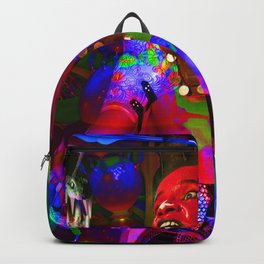 African Knight Backpack | Love, Blue, Other, Mixed Media, Pattern, Digital, People, Pop Art, Color, 3D 
