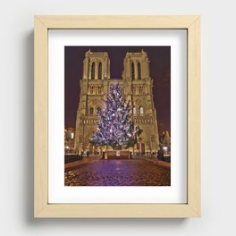Joyeux Noël à Paris // Merry Christmas from Paris Recessed Framed Print