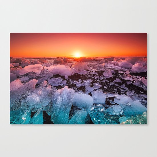 Ice of Antarctica's Sunset Canvas Print