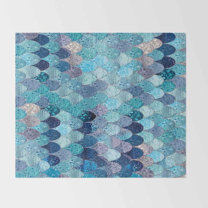Summer Mermaid Dark Teal Throw Blanket By Monikastrigel Society6 Summer Mermaid Dark Teal Throw Blanket