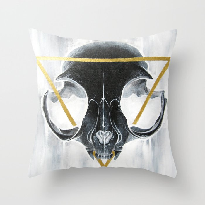 The Cat's Halo Throw Pillow
