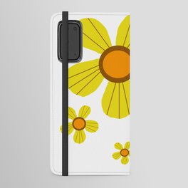 Yellow Abstract Flower Petals Android Wallet Case