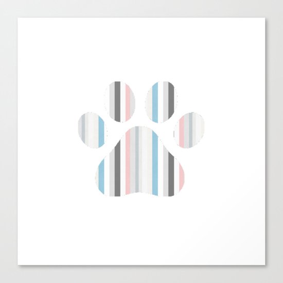Decorative Paw Print Canvas Print