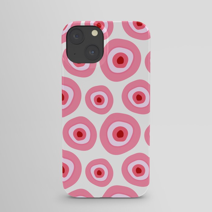 Bright Pink Evil Eye Pattern iPhone Case