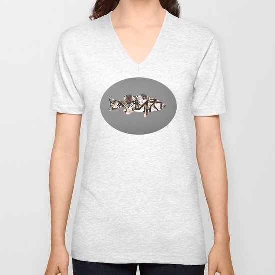 Digital Fish 2 Unisex V-Neck